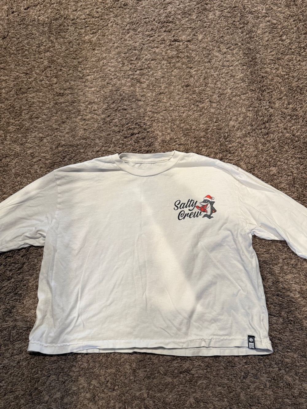 Salty Crew White Tee with Penguin Graphic